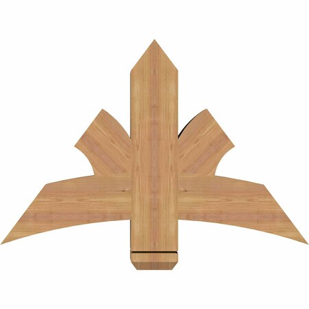Ekena Millwork Davenport Timber Gable Bracket, Western Red Cedar, 36"W x 24"H x 5 1/2"D x 5 1/2"F, 16/12 Pitch GBW036X24X0606DAV00SWR